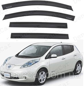 Вітровики Nissan Leaf c 2010 (на скотчі) Дефлектори вікон Ніссан Ліф 1