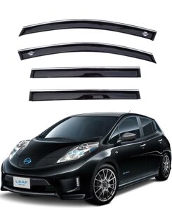 Вітровики Nissan Leaf c 2010 (на скотчі) Дефлектори вікон Ніссан Ліф 1