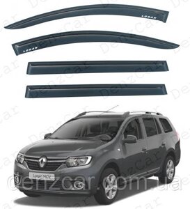 Вітровики Renault Logan MCV II 2013 (на скотчі) Дефлектори вікон Рено Логан МЦВ 2