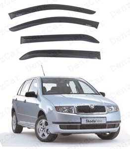 Вітровики Skoda Fabia I Hb/Sd 2000-2007 (на скотчі) Дефлектори вікон Шкода Фабія 1 седан\хетчбек