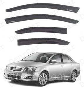 Вітровики Toyota Avensis II Sd 2003-2009 (на скотчі) Дефлектори вікон Тойота Авенсіс 2