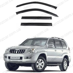 Вітровики TOYOTA Land Cruiser Prado 120 5d 2002-2009 (на скотчі) Дефлектори вікон Тойота Ленд Крузер Прадо 120