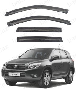 Вітровики Toyota Rav 4 III 5d 2006-2016 (на скотчі) Дефлектори вікон Тойота Рав 4