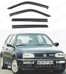 Вітровики Volkswagen Golf III 5d 1991-1998 (на скотчі) Дефлектори вікон Фольксваген Гольф 3