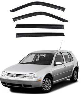 Вітровики Volkswagen Golf IV 5d 1999-2003 (на скотчі) Дефлектори вікон Фольксваген Гольф 4