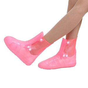 Бахіли на взуття гумові від води та бруду Lesko SB-108 L 36-37 Pink (15005)