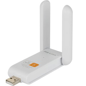 Бездротовий дводіапазонний мережевий адаптер Wi-Fi PIX-LINK Wi-Fi USB LV-UAC03D 2.4/5GHz White (16152)