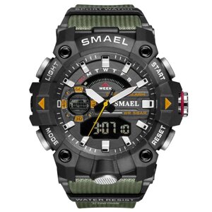 Годинники наручні чоловічі Smael 8040 Army Green (15160)