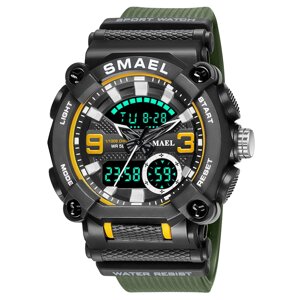 Годинники наручні чоловічі Smael 8052 Army Green (15184)