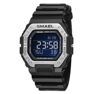 Годинники наручні чоловічі Smael 8059 Black Silver (15197)