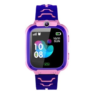 Дитячий смарт годинник-телефон Aishi Q12 з GPS, батьківським контролем та прослуховуванням Pink (15330)