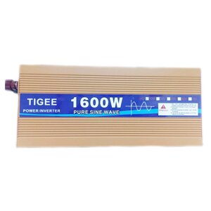 Інвертор напруги Tigee Power Inverter 014 c 12V на 220V 1600W чиста синусоїда Yellow, 1розетка (11041)