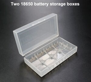 Кейс пластиковий для двох акумуляторів 18650 (White) Чохол для зберігання батарей