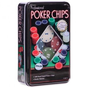 Набір покерних фішок в коробці №100t 100 фішок, Black (10570)