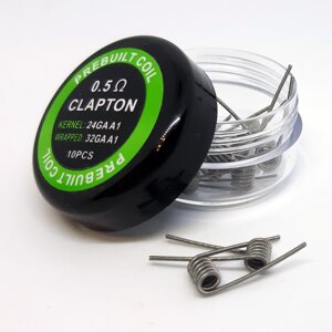 Набір спіралей для баків і дріпок PREBUILT Coil - Clapton (Kanthal, 0.5 ohm)