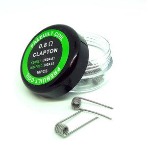 Набір спіралей для баків і дріпок PREBUILT Coil - Clapton (Kanthal, 0.8 ohm)