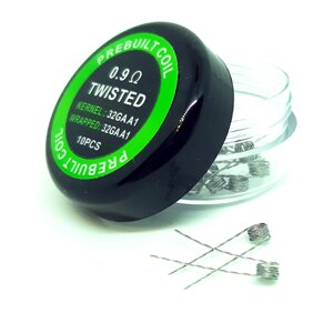 Набір спіралей для баків і дріпок PREBUILT Coil - Twisted (Kanthal, 0.9 ohm)