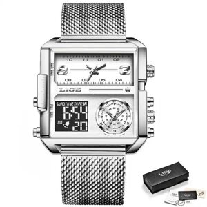 Наручний годинник чоловічі Lige Maxi LG8925 Silver (15252)