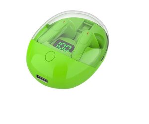 Навушники бездротові блютуз TWS Pro One із боксом для зарядки Green (16507)