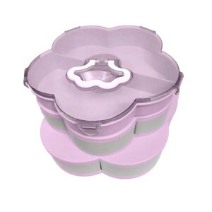 Органайзер для солодощів Flower Shap 12 слотів Pink Grey (11603)