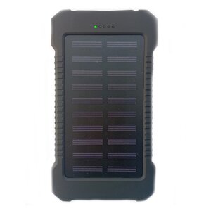 УМБ Power Bank Solar 10000mAh повербанк із сонячною панеллю і ліхтариком Black (11228)