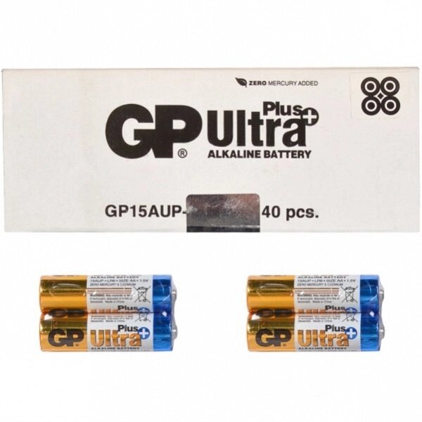 Батарейка GP 15АUP-2S2 по 2 шт AlkalineUltra Plus від компанії Оптово-роздрібний магазин канцтоварів «ШКОЛЯРИК» - фото 1