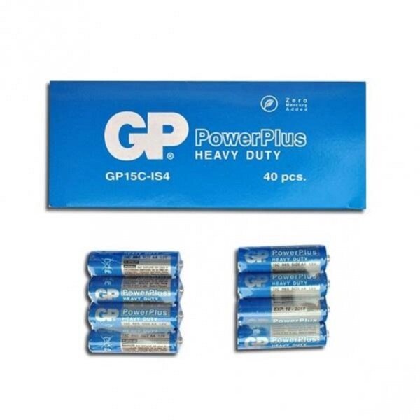 Батарейка GP 15C-IS4 по 4 штуки сині від компанії Оптово-роздрібний магазин канцтоварів «ШКОЛЯРИК» - фото 1