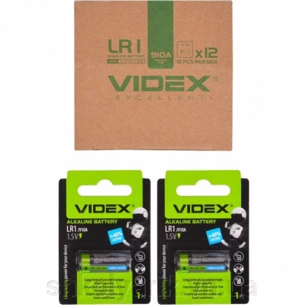 Батарейка Videx LR1 / 910A 1pcs Alkaline від компанії Оптово-роздрібний магазин канцтоварів «ШКОЛЯРИК» - фото 1