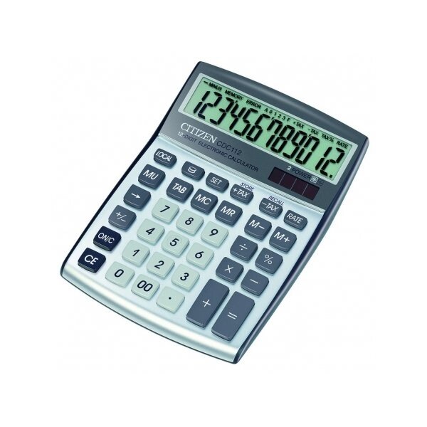 Калькулятор бухгалтерський настільний CITIZEN CDC-112WB від компанії Оптово-роздрібний магазин канцтоварів «ШКОЛЯРИК» - фото 1