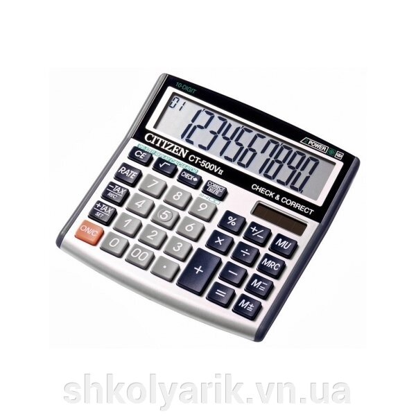 Калькулятор бухгалтерський настільний CITIZEN CT-500V II від компанії Оптово-роздрібний магазин канцтоварів «ШКОЛЯРИК» - фото 1