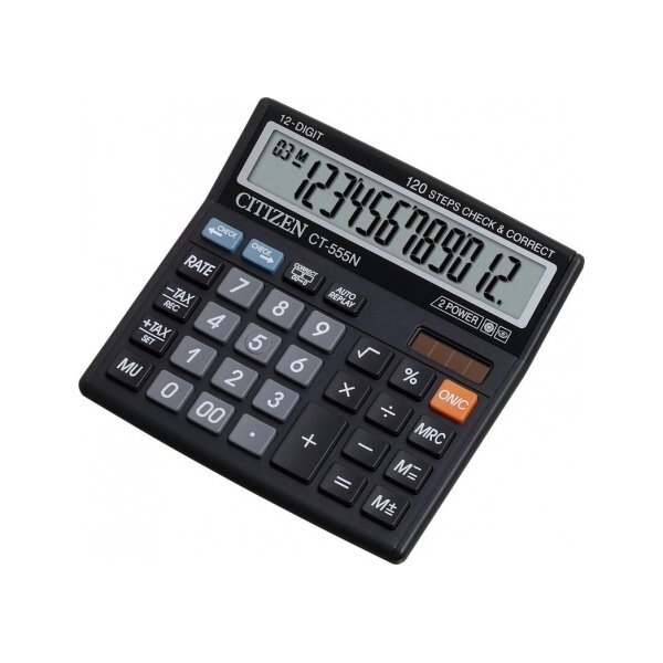 Калькулятор бухгалтерський настільний CITIZEN CT-555N від компанії Оптово-роздрібний магазин канцтоварів «ШКОЛЯРИК» - фото 1