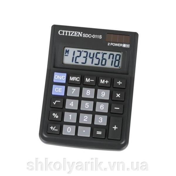 Калькулятор бухгалтерський настільний CITIZEN SDC-011S від компанії Оптово-роздрібний магазин канцтоварів «ШКОЛЯРИК» - фото 1