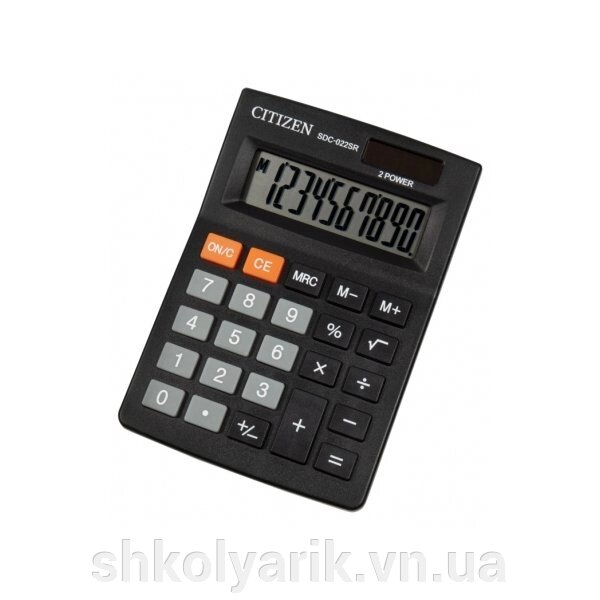 Калькулятор бухгалтерський настільний CITIZEN SDC-022SR від компанії Оптово-роздрібний магазин канцтоварів «ШКОЛЯРИК» - фото 1