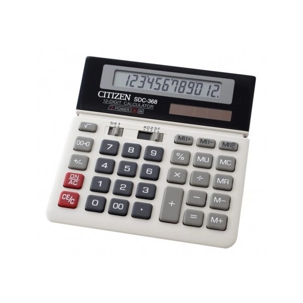 Калькулятор бухгалтерський настільний CITIZEN SDC-368 від компанії Оптово-роздрібний магазин канцтоварів «ШКОЛЯРИК» - фото 1