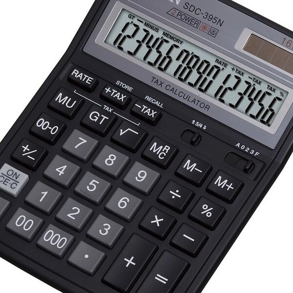 Калькулятор бухгалтерський настільний CITIZEN SDC-395 N від компанії Оптово-роздрібний магазин канцтоварів «ШКОЛЯРИК» - фото 1