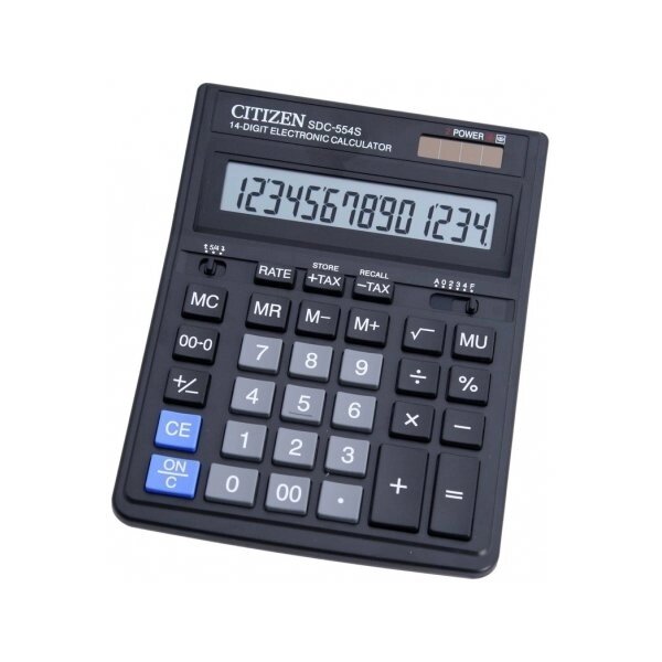 Калькулятор бухгалтерський настільний CITIZEN SDC-554S від компанії Оптово-роздрібний магазин канцтоварів «ШКОЛЯРИК» - фото 1