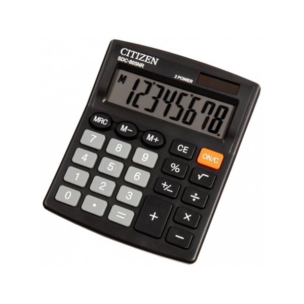 Калькулятор бухгалтерський настільний CITIZEN SDC-805NR від компанії Оптово-роздрібний магазин канцтоварів «ШКОЛЯРИК» - фото 1