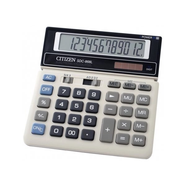Калькулятор бухгалтерський настільний CITIZEN SDC-868L від компанії Оптово-роздрібний магазин канцтоварів «ШКОЛЯРИК» - фото 1