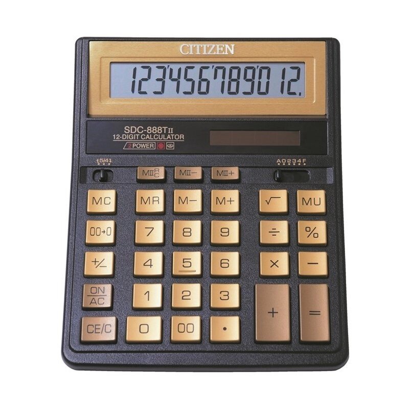 Калькулятор бухгалтерський настільний CITIZEN SDC-888TGE від компанії Оптово-роздрібний магазин канцтоварів «ШКОЛЯРИК» - фото 1