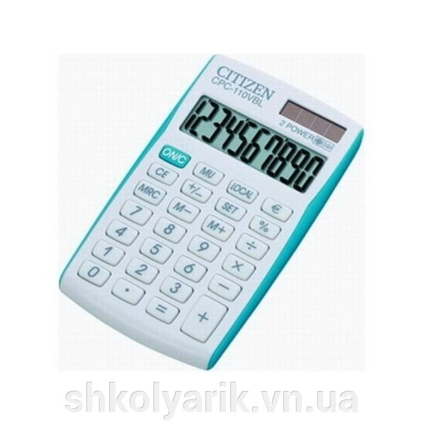 Калькулятор кишеньковий CITIZEN CPC-110VBL від компанії Оптово-роздрібний магазин канцтоварів «ШКОЛЯРИК» - фото 1
