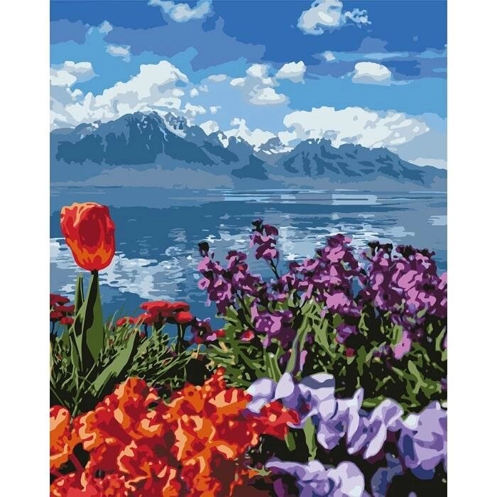 Картина за номерами "Квітковий рай" ідейки полотно на підрамнику 40x50см КНО2278 від компанії Оптово-роздрібний магазин канцтоварів «ШКОЛЯРИК» - фото 1