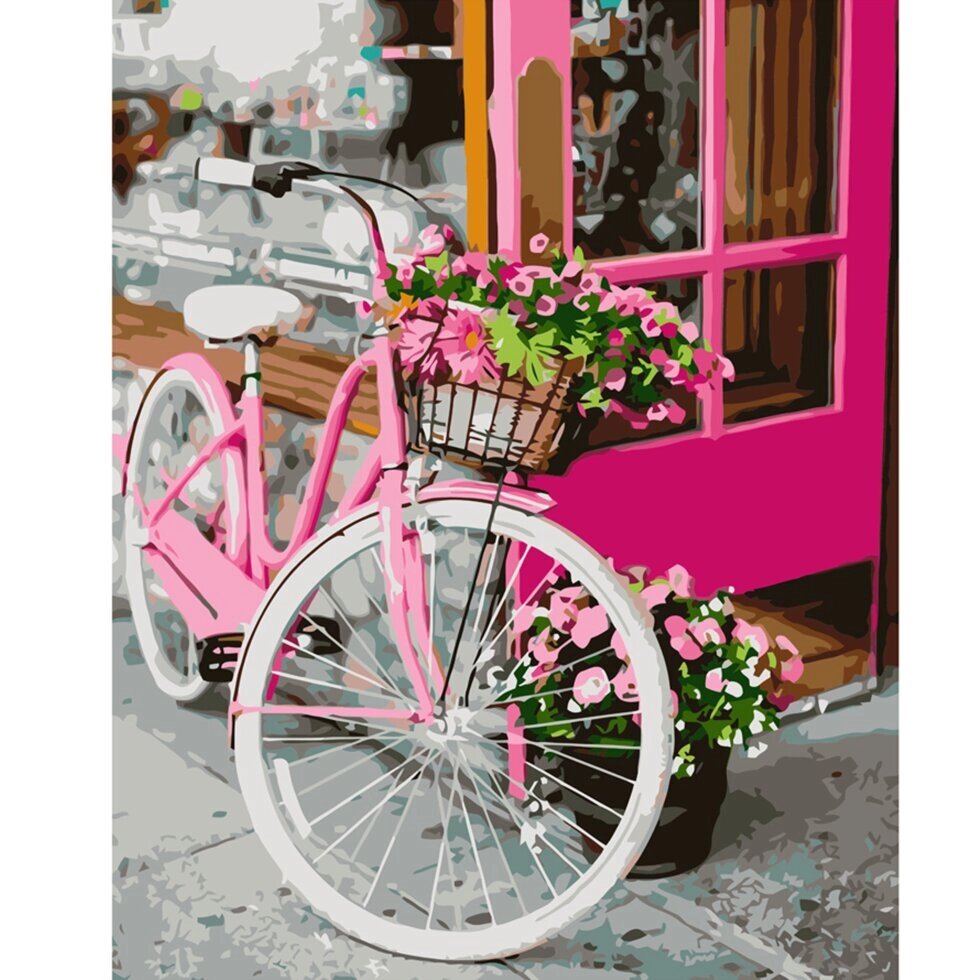 Картина за номерами Квітковий велосипед, 40х50 см (VA-0854) від компанії Оптово-роздрібний магазин канцтоварів «ШКОЛЯРИК» - фото 1