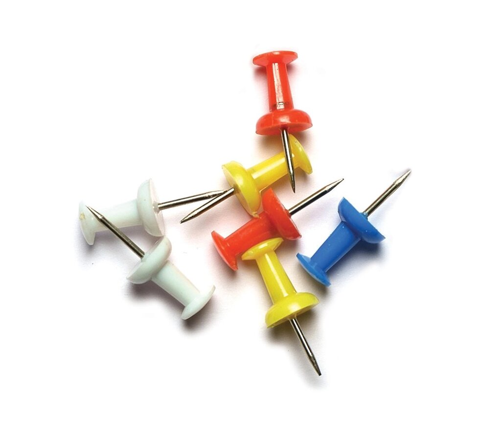 Кнопки-цвяхи 30шт кольорові 4841 Scholz від компанії Оптово-роздрібний магазин канцтоварів «ШКОЛЯРИК» - фото 1