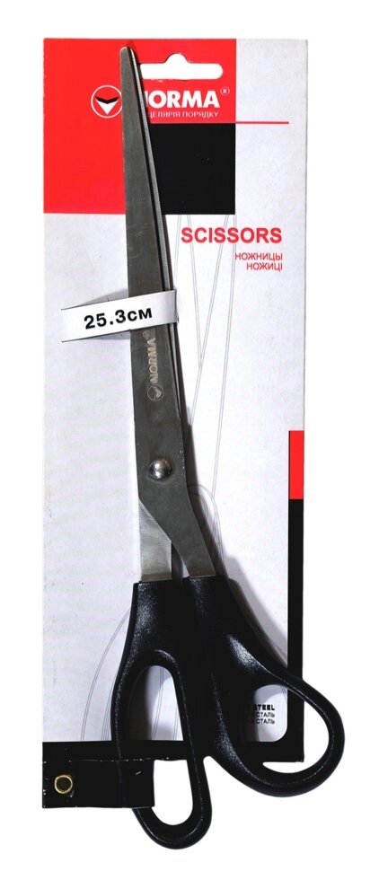 Ножиці 25,3 см 4233 Norma від компанії Оптово-роздрібний магазин канцтоварів «ШКОЛЯРИК» - фото 1