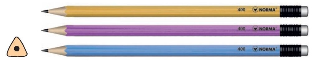 Олівець графітний НВ з гумкою трикутний 400 Norma від компанії Оптово-роздрібний магазин канцтоварів «ШКОЛЯРИК» - фото 1