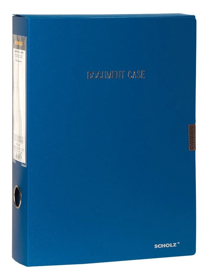 Папка-коробка A4 6 см на липучці синя PP 5223 Scholz від компанії Оптово-роздрібний магазин канцтоварів «ШКОЛЯРИК» - фото 1