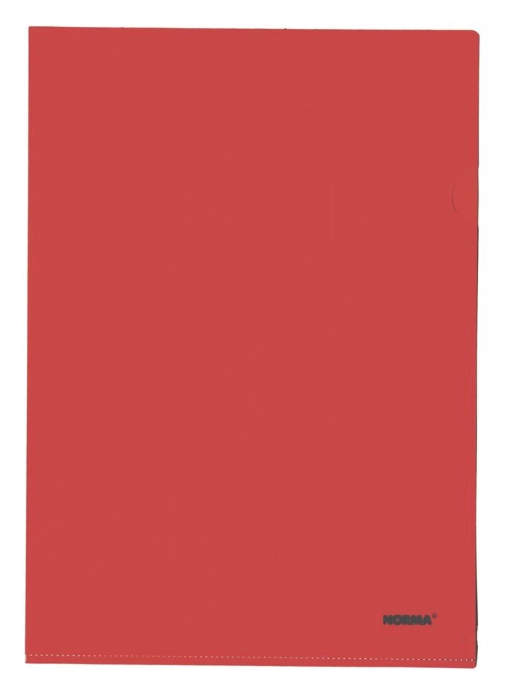 Папка-куточок, A4, 180мкн PР, щільна, червона, 5024, Norma від компанії Оптово-роздрібний магазин канцтоварів «ШКОЛЯРИК» - фото 1