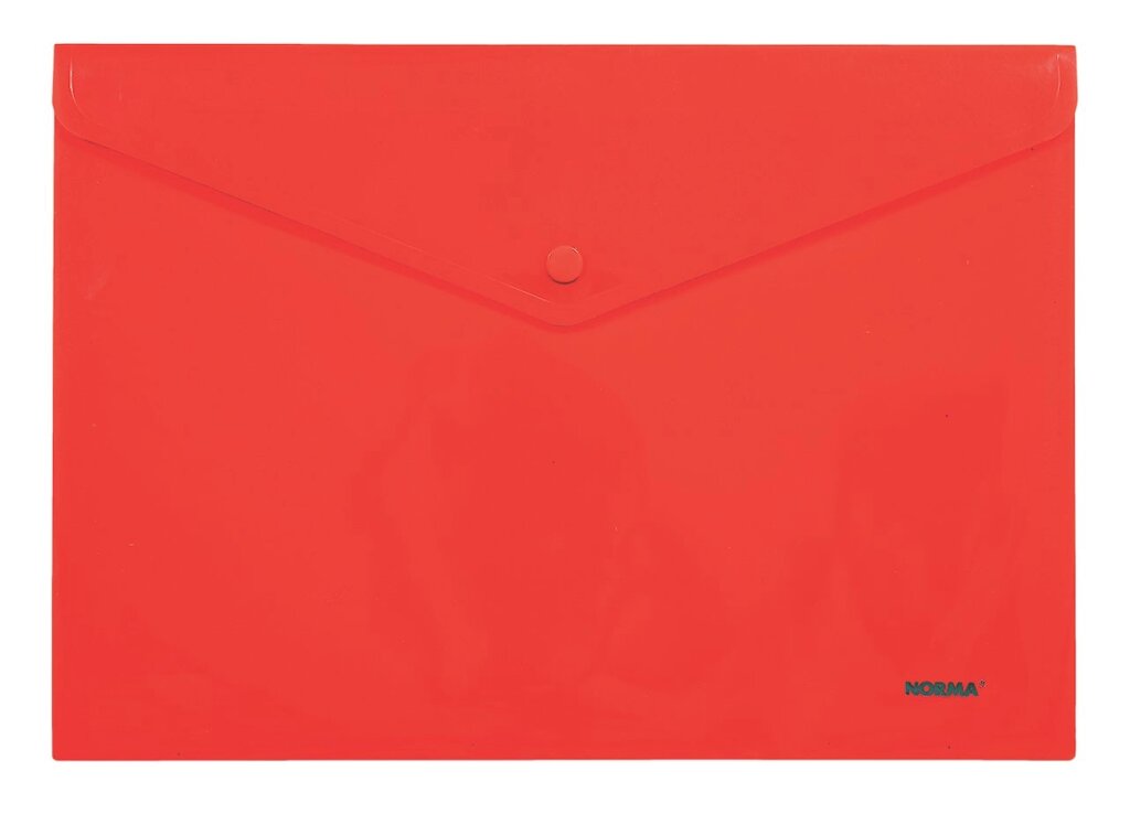 Папка з кнопкою непрозора А4 160 мкн PР червона 5017 Norma від компанії Оптово-роздрібний магазин канцтоварів «ШКОЛЯРИК» - фото 1