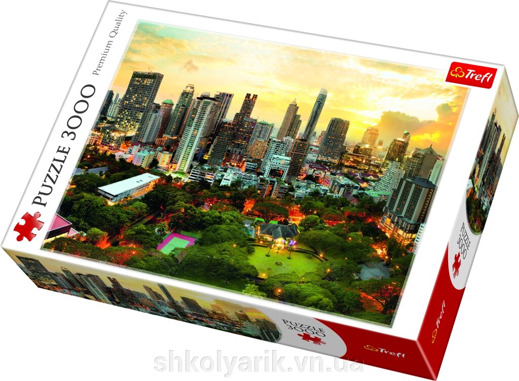 Пазли - (3000 елм.) - "Захід сонця в Бангкоку" від компанії Оптово-роздрібний магазин канцтоварів «ШКОЛЯРИК» - фото 1