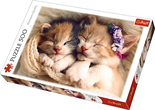 Пазли - (500 елм.) - "Сплячі кошенята" від компанії Оптово-роздрібний магазин канцтоварів «ШКОЛЯРИК» - фото 1